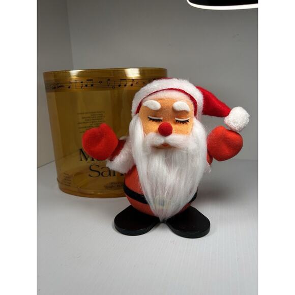 Vintage Santa Claus Figure Toy Paper Tunes 6" 1983 READ - Picture 2 of 7